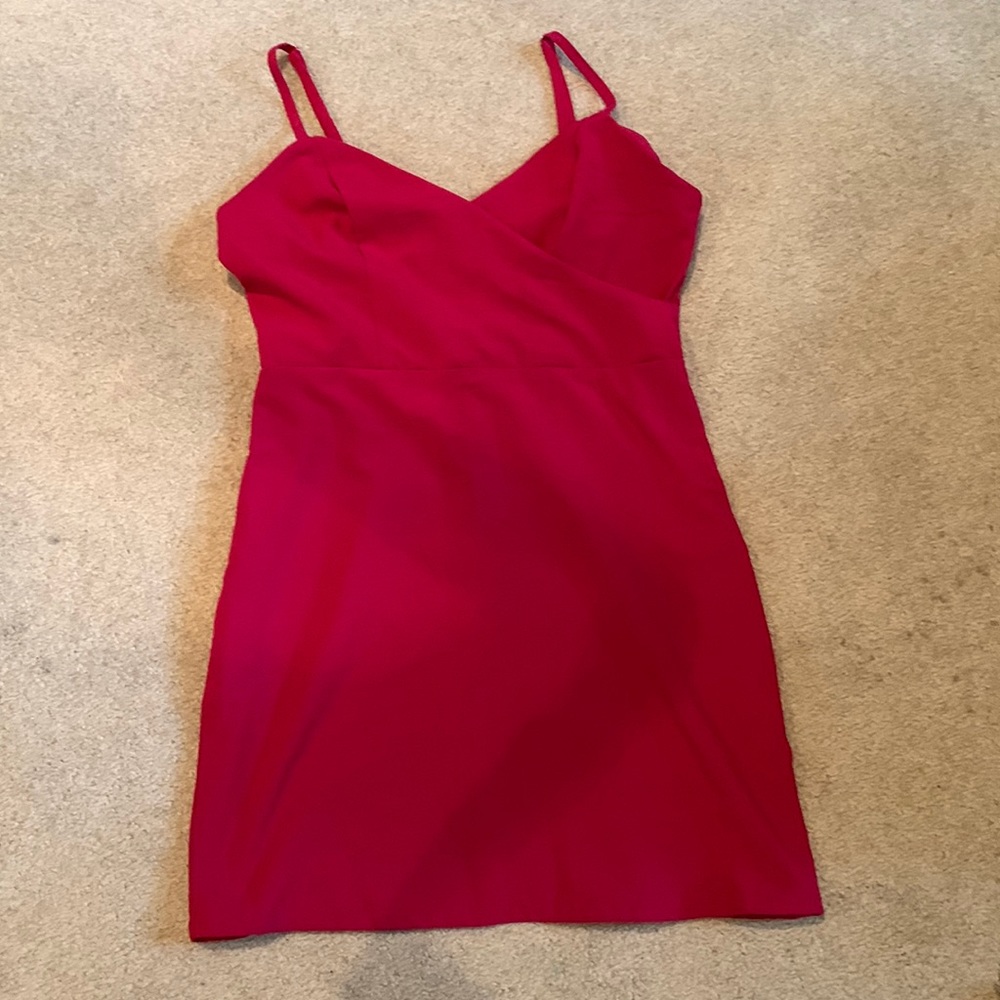 Hot pink bodycon dress